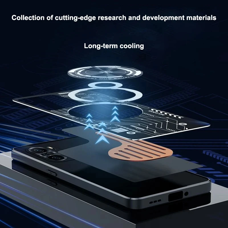 Aluminum Alloy Heat Dissipation Case for Redmi K60 Pro K60E K60Pro Cases Graphene Cooling Red Copper Metal Cover Funda