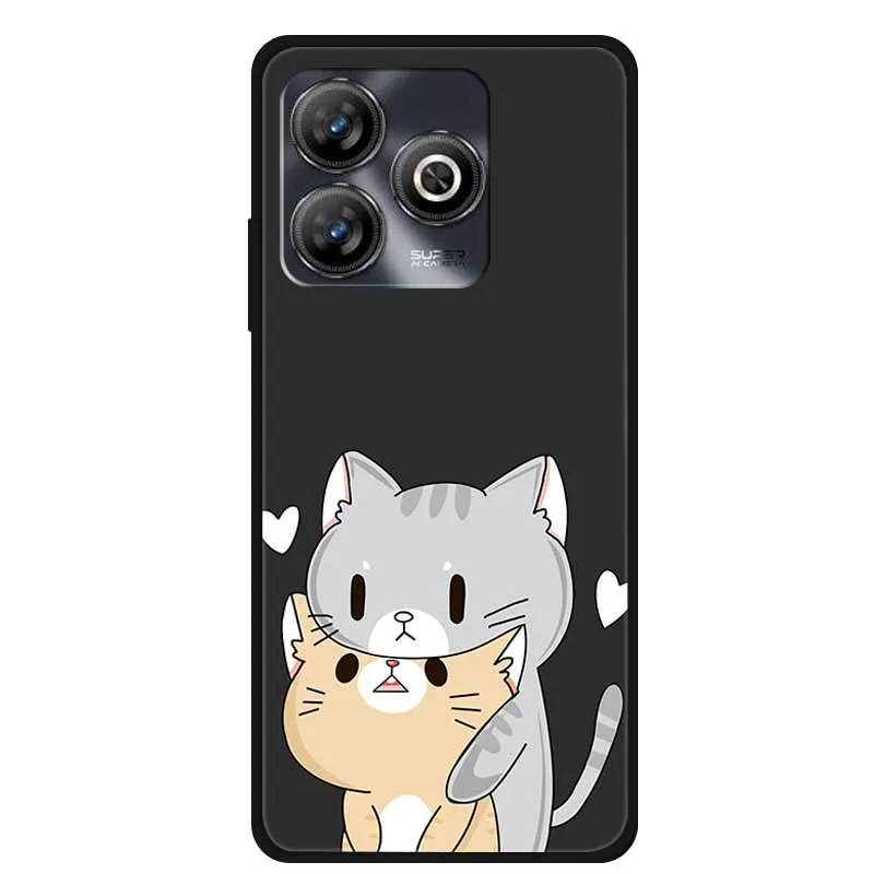 Fashion Painted Soft TPU Silicone Black Back Cover Case