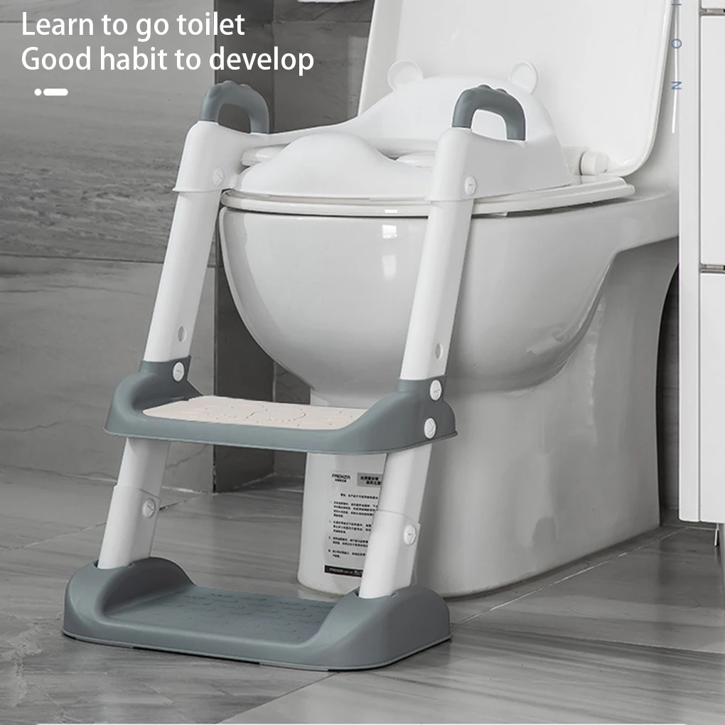 Baby Potty Chair Height Adjustable Household Training Seat with Ladder 3