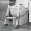 Baby Potty Chair Height Adjustable Household Training Seat with Ladder 3