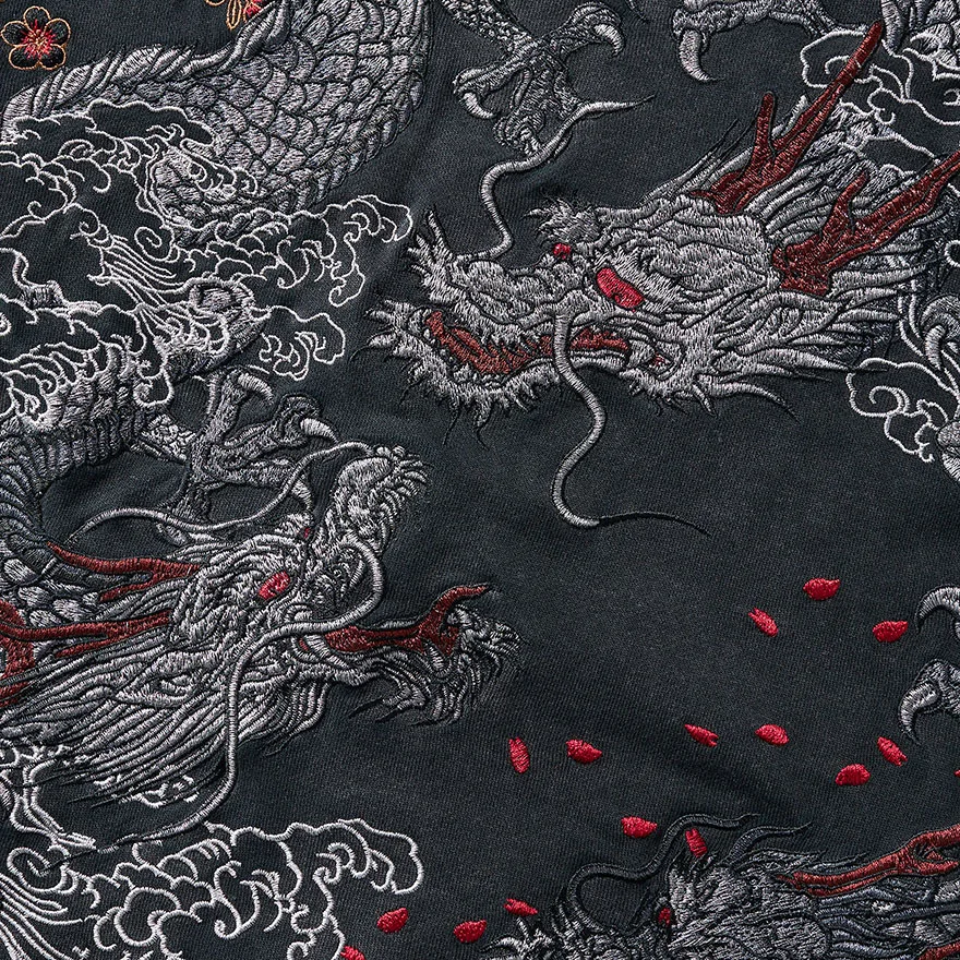 2024 Chinese Style Cartoon Jacket Heavy Industry Dragon Embroidery Men's Zipper Cardigan Hoodies New Coat Antique Jaquetas Mujer