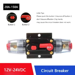 High - Capacity DC Resettable Circuit Breaker with Manual Reset for Automotive, Marine, and Solar Applications