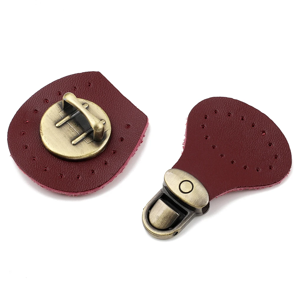 Genuine Leather Bag Lock Magnetic Button Fasteners Snap Buckles Replacement Handmade Bag DIY Clasp Accessories KZ0253