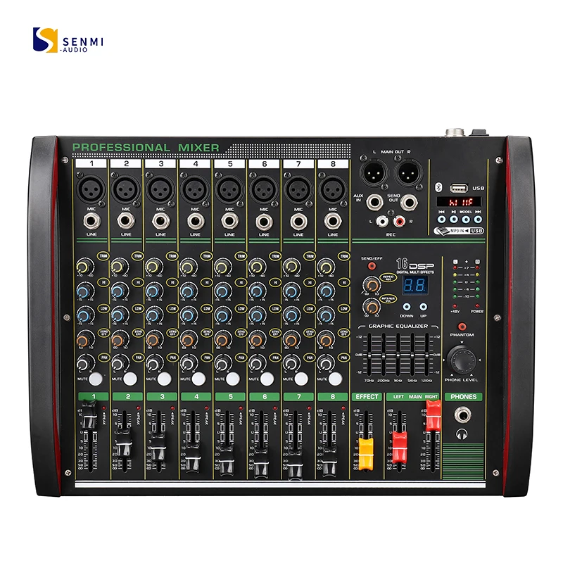 AudioMixerHotSellingMultifunctionalRecordingAudioMixer8Channel