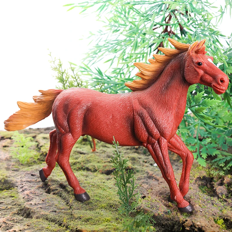PVC Action Figures Oenux Zoo World Farm Animal Horse Cow Pig Sheep Goat Donkey Lion Tiger Educational Cute Kids Toy Gift