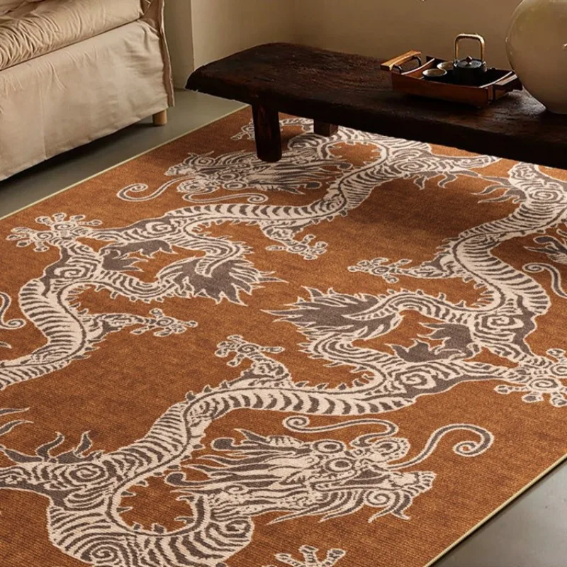 Dragon Pattern Living Room Carpets Light Luxury Large Area Bedroom Rug Home Decoration Advanced Coffee Table Floor Mats 러그 Tapis