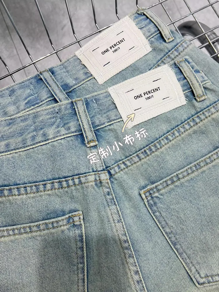 Vintage High Waist Blue Denim Shorts for Women New Summer All-match Loose Wide Leg Pants Hole Tassel Causal Knee-length Jeans
