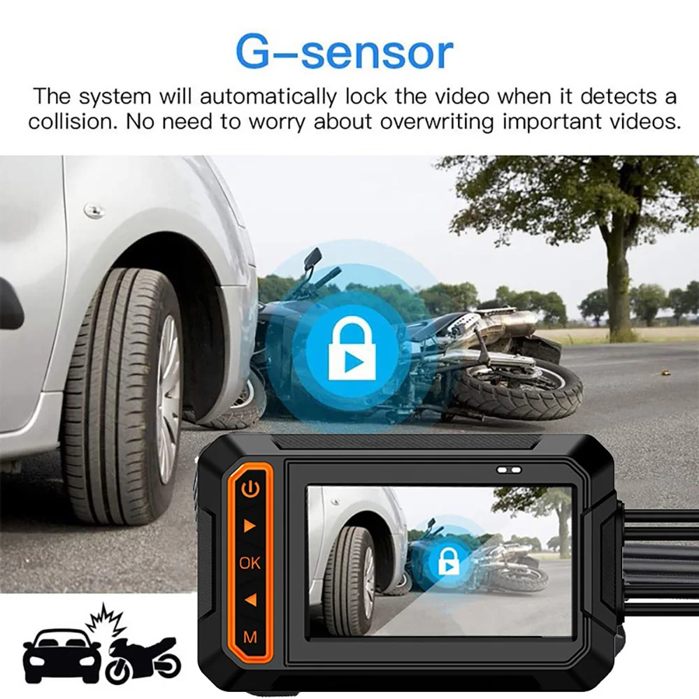 GPS WiFi Touch HD 1080P Waterproof Camcorder Motorcycle DVR Dash Cam Front  Rear Dual Cam Driving Video Recorder 64G Tracker - China Motorcycle  Camcorder, Vehicle Camcorder