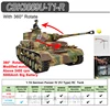 COOLBANK henglong 3859-1 Upgrade Version 1:16 Remote Control German Panzer IV F2 Tank Model Airsoft bullets W/ (5000mah Battery) 6