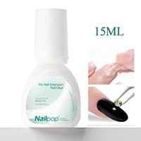 Nailpop 3S Fast Drying Nail Glue for Nail Tips Super Strong Nail Art Accesories Manicure Tool Rhinestone Gel Glue Withs Brush 1