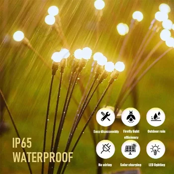 Solar Outdoor Lights Firefly Lights Courtyard Lights Villa Atmosphere Lights Garden Decoration Lights Waterproof Lawn Lights