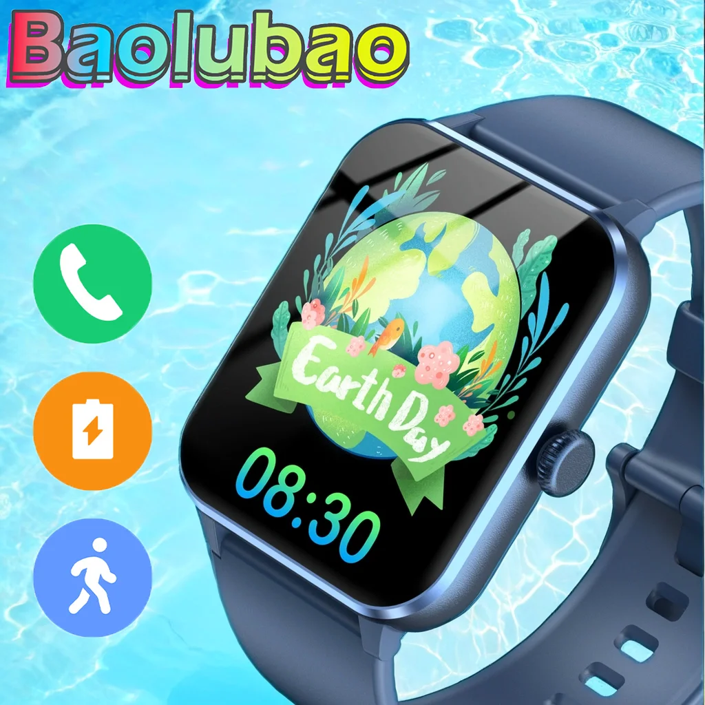 Baolubao New Smart Watch Bluetooth Answer/Dial Messages Reminder Fitness Tracking Watch 100+Sports Modes Voice Assistant