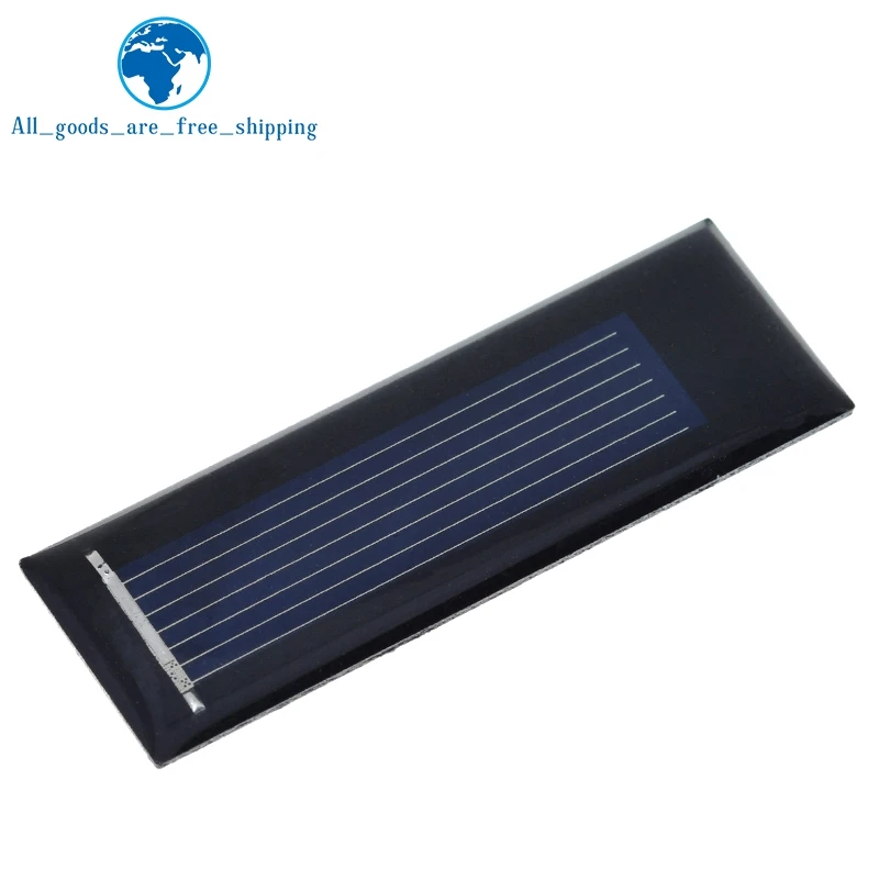 TZT 1/5/10pcs 0.5V 100mA 0.08W 53*18MM 태양 전지 패널 에폭시 다결정 DIY 배터리 전원 충전기 미니 태양 전지 핫 세일