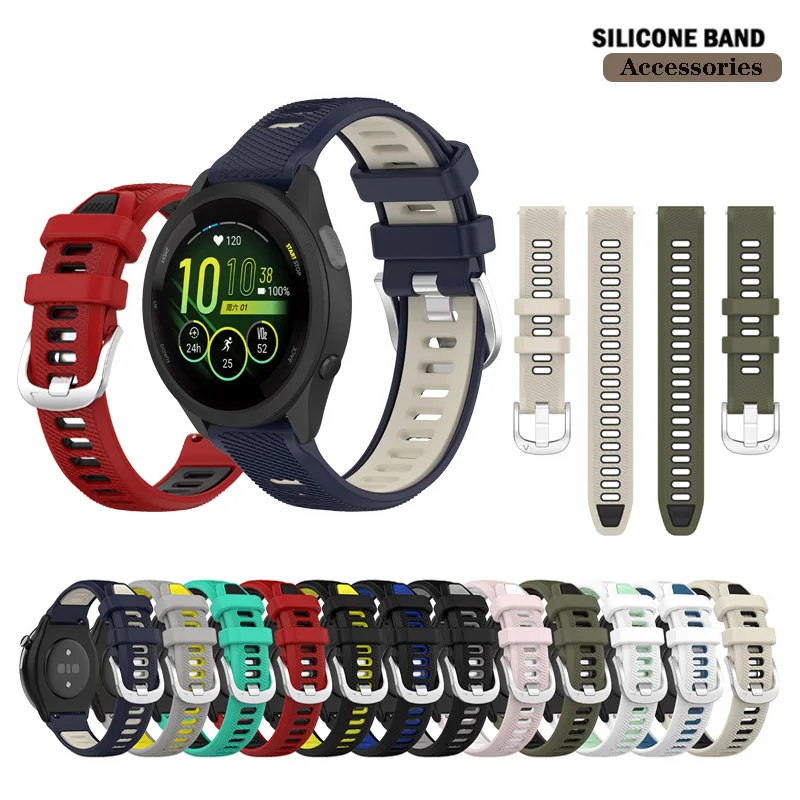 Versatile 18mm Silicone Watch Band in Vibrant Colors