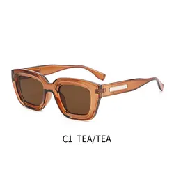 Retro Square European and American Fashion Sunglasses - 2023 Edition (Brown)