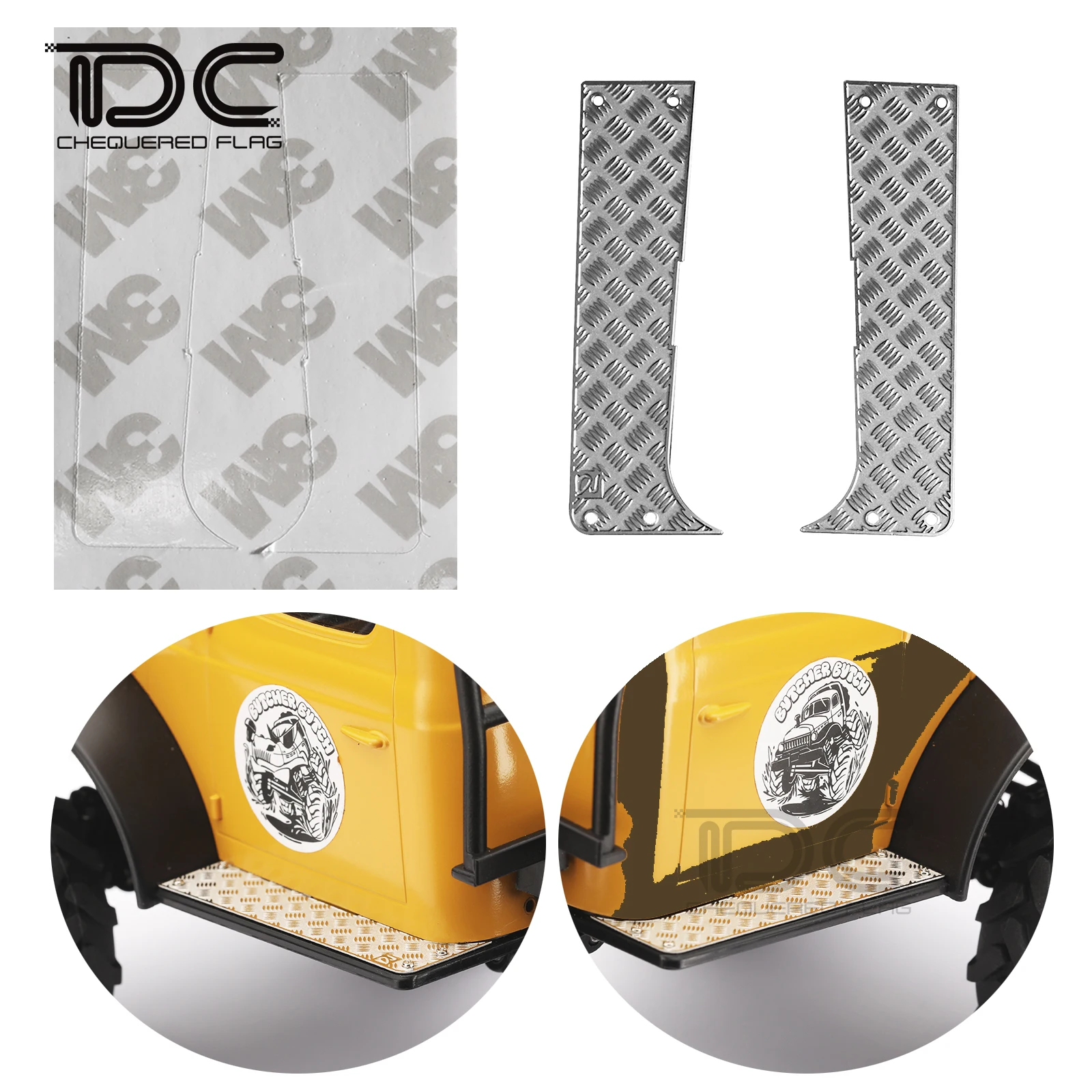 Металлическая боковая Нескользящая панель для FMS FCX24 масштаба 1/24, Радиоуправляемый гусеничный грузовик, мощный вагон, обновленные аксессуары, детали, противоударный