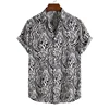 Leopard Hawaiian Sexy Floral Male Camisa Slim Fit Short Sleeve Party Beach Casual Men's Shirts For Man Clothing Social Retro 3