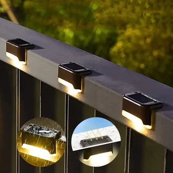 1/4/8/12/pcs Solar LED lights Outdoor garden lamp Bridge lamp Solar lamp for stairs Waterproof solar step lamp Garden decoration for patio 1