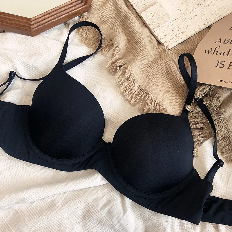 Reggiseno Senza Cuciture Taglie Forti, Con Ferretto, Profondo A V, Spalline Regolabili, Push-up Morbido