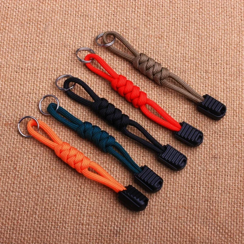 2pcs Multi-purpose Keychain Lanyard Durable Strong Polyester Rope Creative Zipper Puller Knife Keychain String