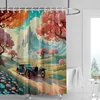 Car Cartoon Shower Curtain Waterproof Bathroom Curtain Bathroom Partition Curtain Universal Home Decor Ins Style 4