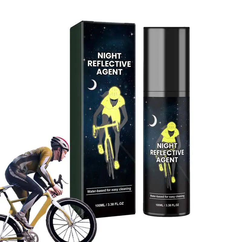 Bright Spray Paint 100ml Bright Spray Paint For Night Riding Long Lasting Reflective Glow For Clothes Bicycles Skateboards