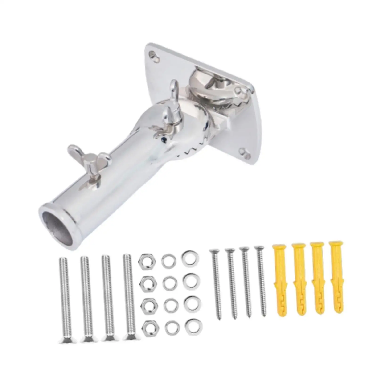 Flag Pole Holder Stainless Steel Solid Practical Multifunction Mount Flagpole Bracket for Truck Outside House SUV ATV Ships