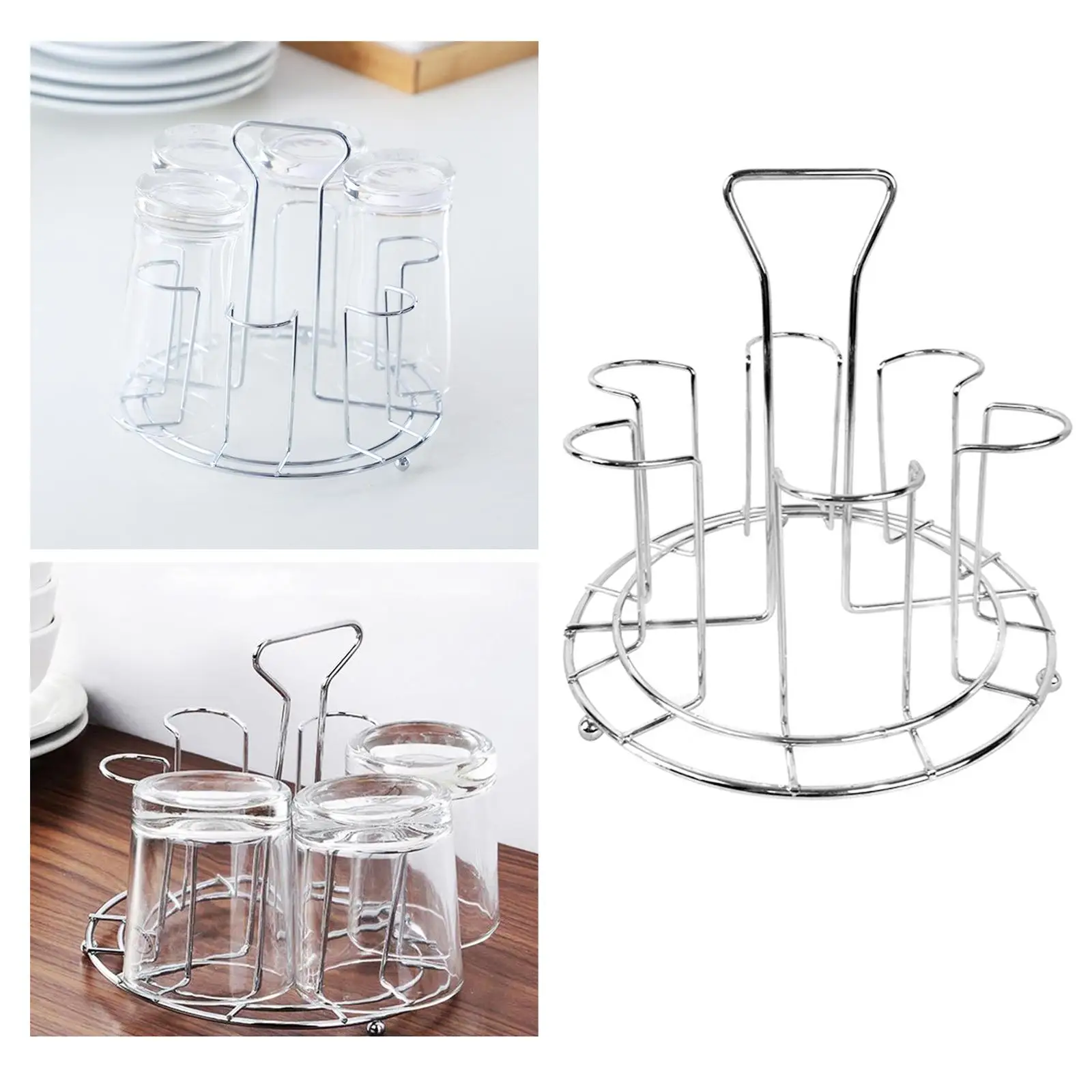 Bottle drying rack Bottle Drying Rack 6 Cup Mug Holder Silicone Protective Hooks Non-Bottle Drying Holder Tree for Glasses Coffee Mug