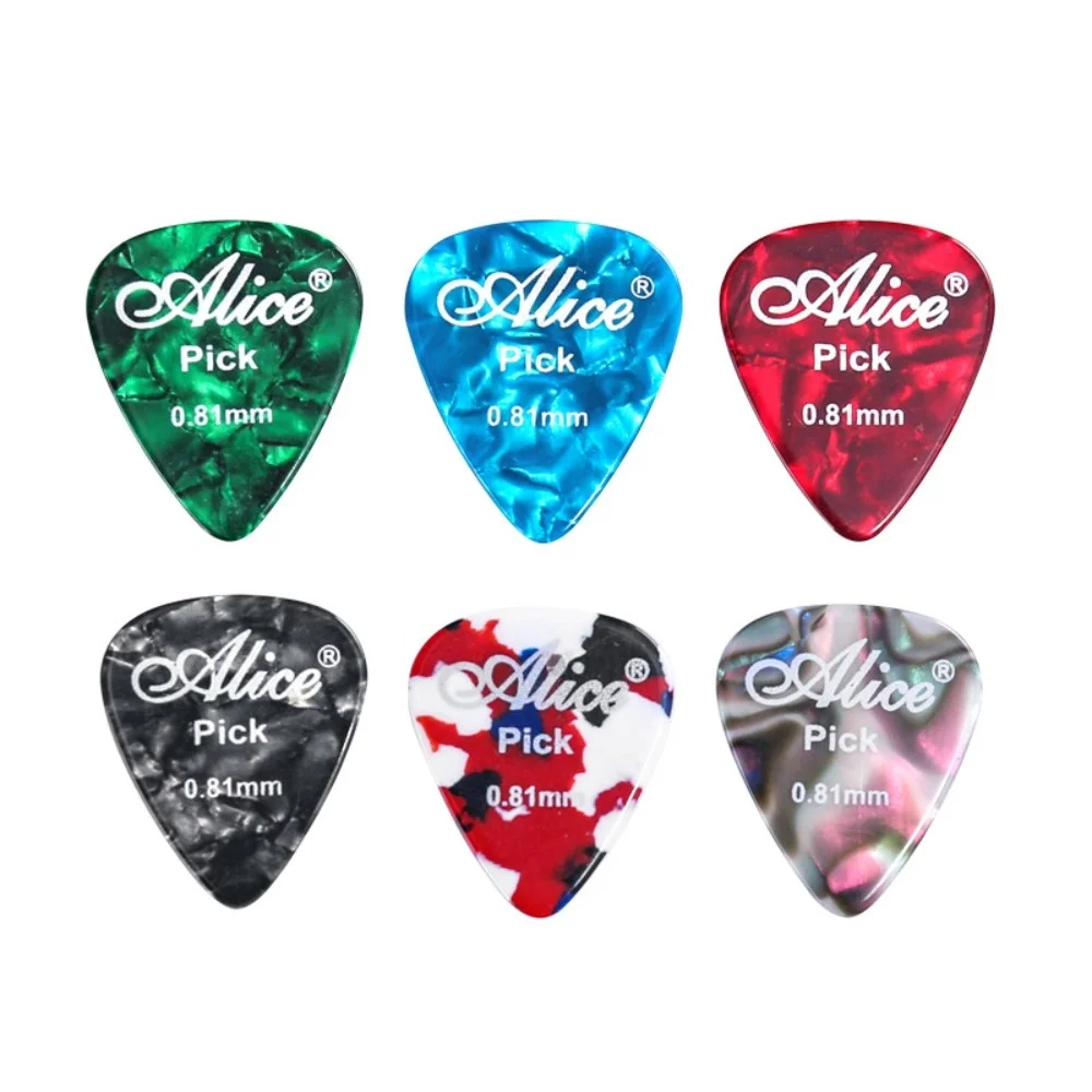 5pcs 색상 무작위 기타 선택 혼합 색상 셀룰로이드 Plectrum 색상 셀룰로이드 추천 액세서리 두께 0.46-1.5