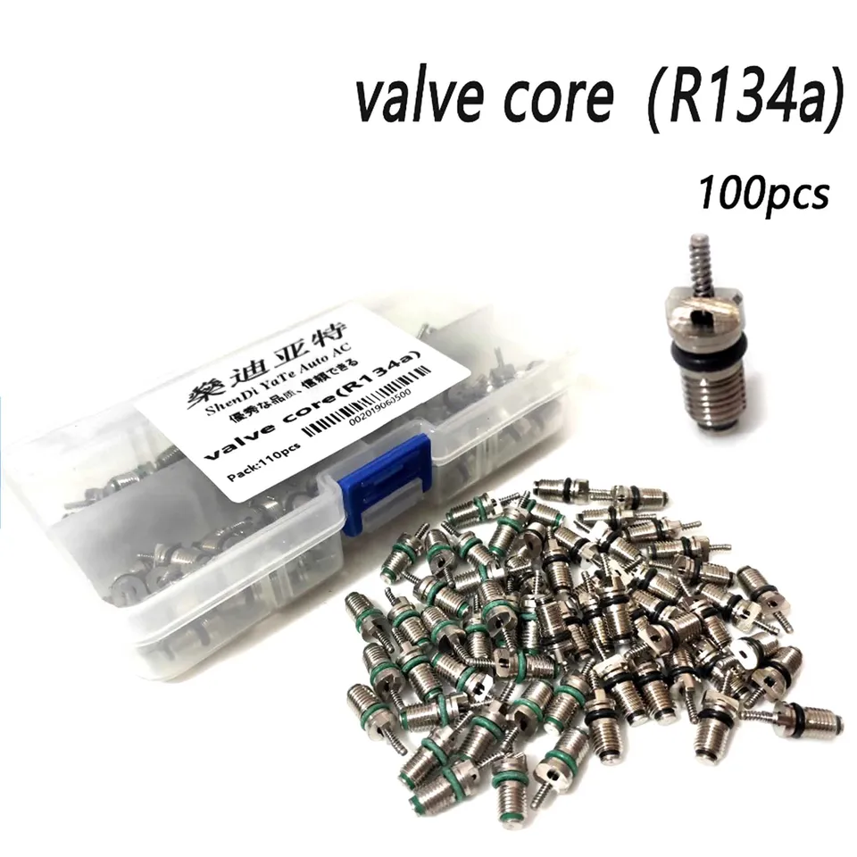 Air Conditioning Valve Core, 102pcs Assortment A/C R134a/R12