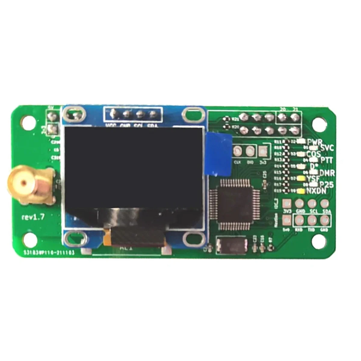 Version 1.7 MMDVM Simplex Hotspot UHF VHF Antenna +OLED+Case for Raspberry Pi Hotspot