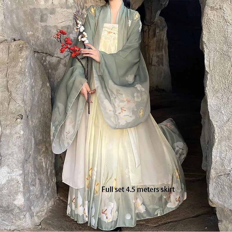 

ZM fairy sense Hanfu chest-length skirt, the whole four seasons can be Spring Festival Hanfu Tang costume festival clothing