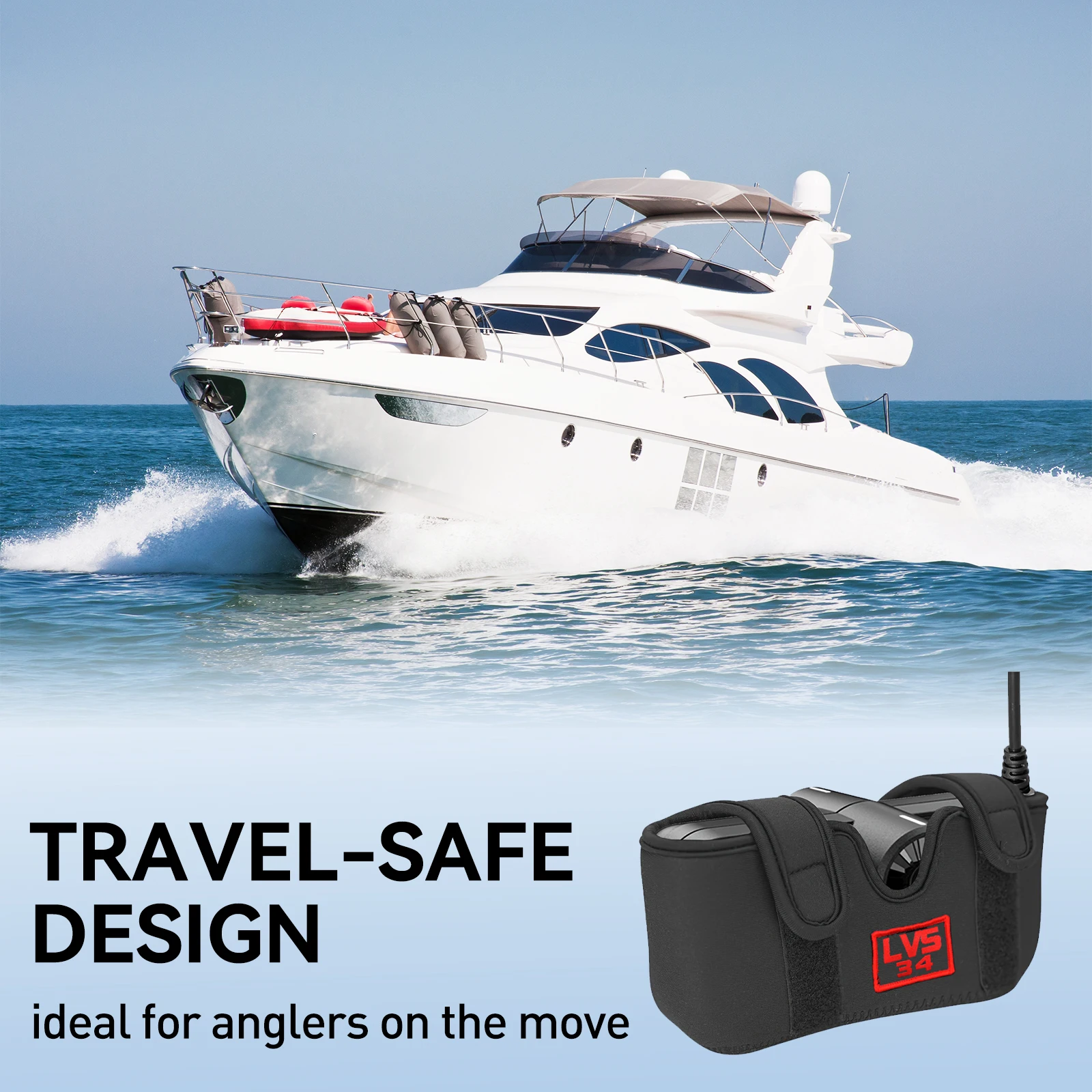 LVS34 Marine Garmin Transducer Cover Saltproof Shockproof HD Chloroprene Protector For Boat/Fish Finder Sonar