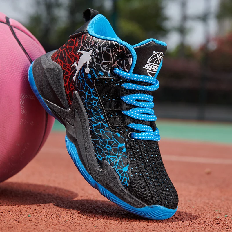 Hot Kids Sneakers Boys Basketball Shoes Children's Casual Shoes Outdoor Training Running Sneakers Non-slip Child Flat Breathable