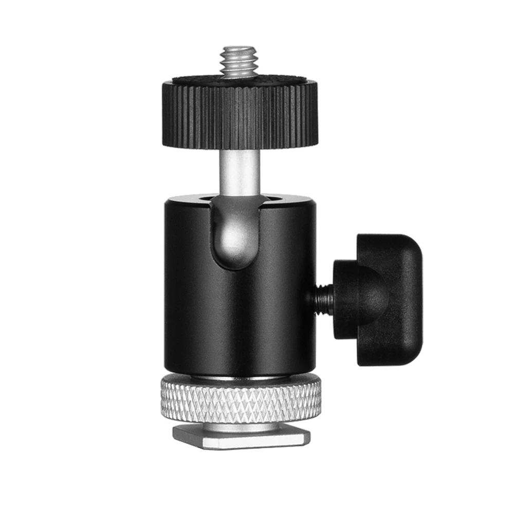 Dslr Camera Treppiede Testa A Sfera W Adattatore Per Montaggio A Slitta Calda 360 ° Mini Testa A Sfera Filettatura A Vite Da 1/4 "Per Monitor Video Fl