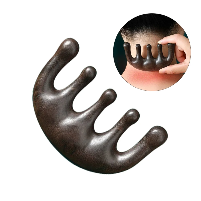 

1PC Body Meridian Massage Comb Five Wide Tooth Comb Acupuncture Therapy Blood Circulation Anti-static Smooth Hair