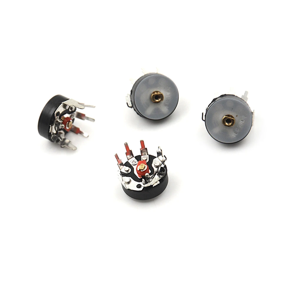 10PCS/LOT 12mm RV12MM B103 B10K Power Amplifier Volume Potentiometer With Switch Straight Angle Radio Potentiometer