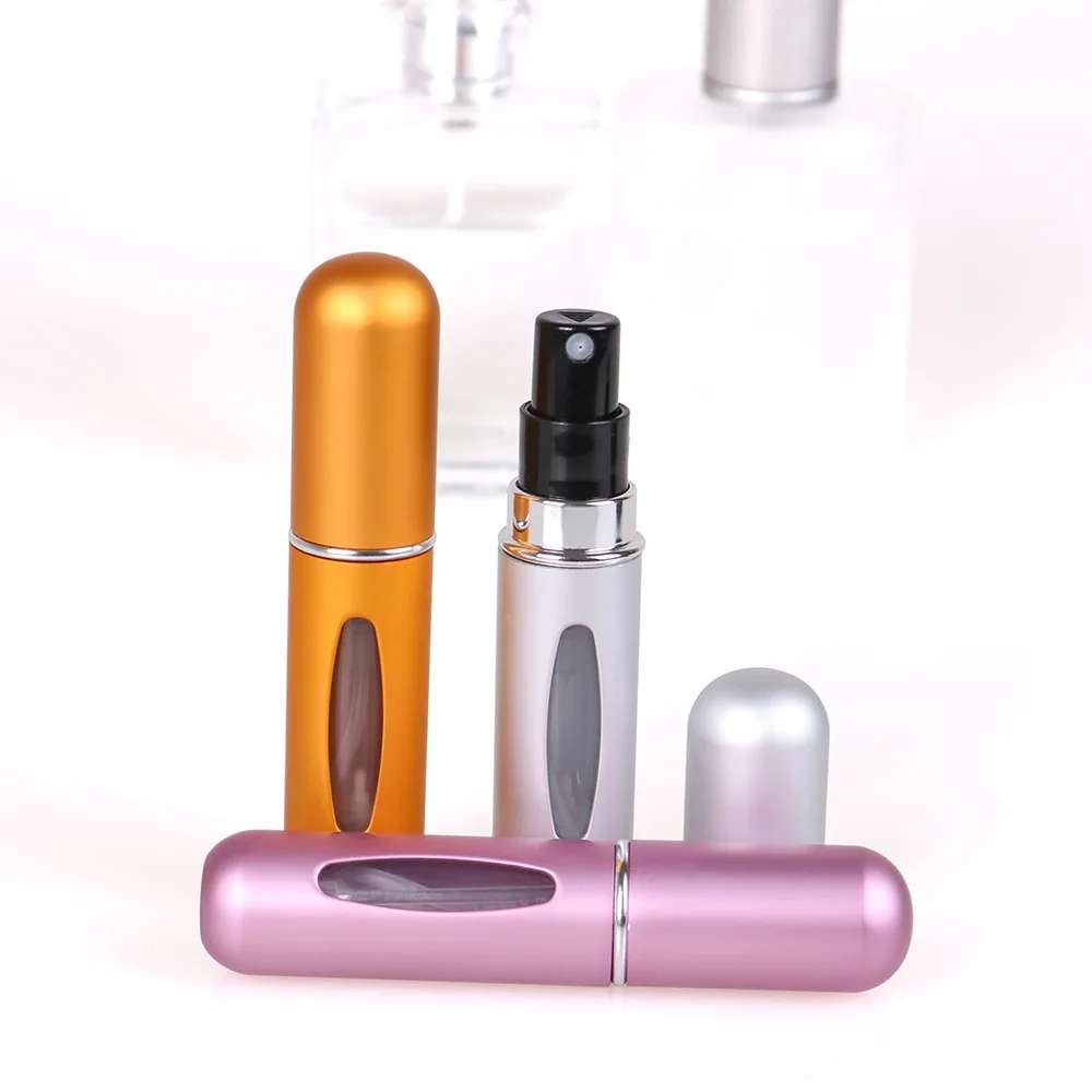 Perfume Refill Bottle 5ml 8ml Mini Portable Refillable Aluminum Atomizer Container Cosmetic Tool