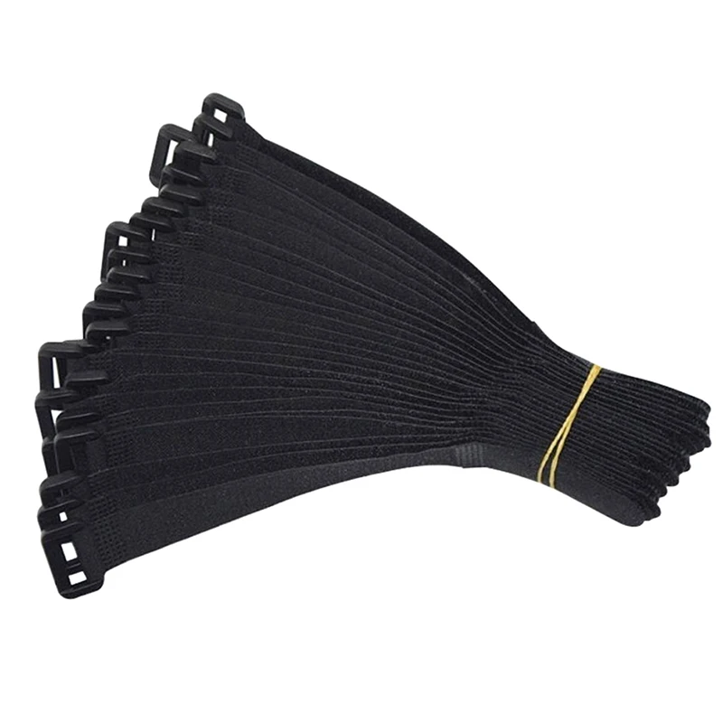 Reusable Fastening Bike Tie 10Pcs 2*20cm Loop Durable Multil Purpose Self-adhesive Strap Cable Ties Adjustable