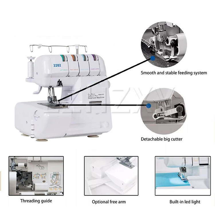 ZY-3202 Small Manual Household Electric Overlock Sewing