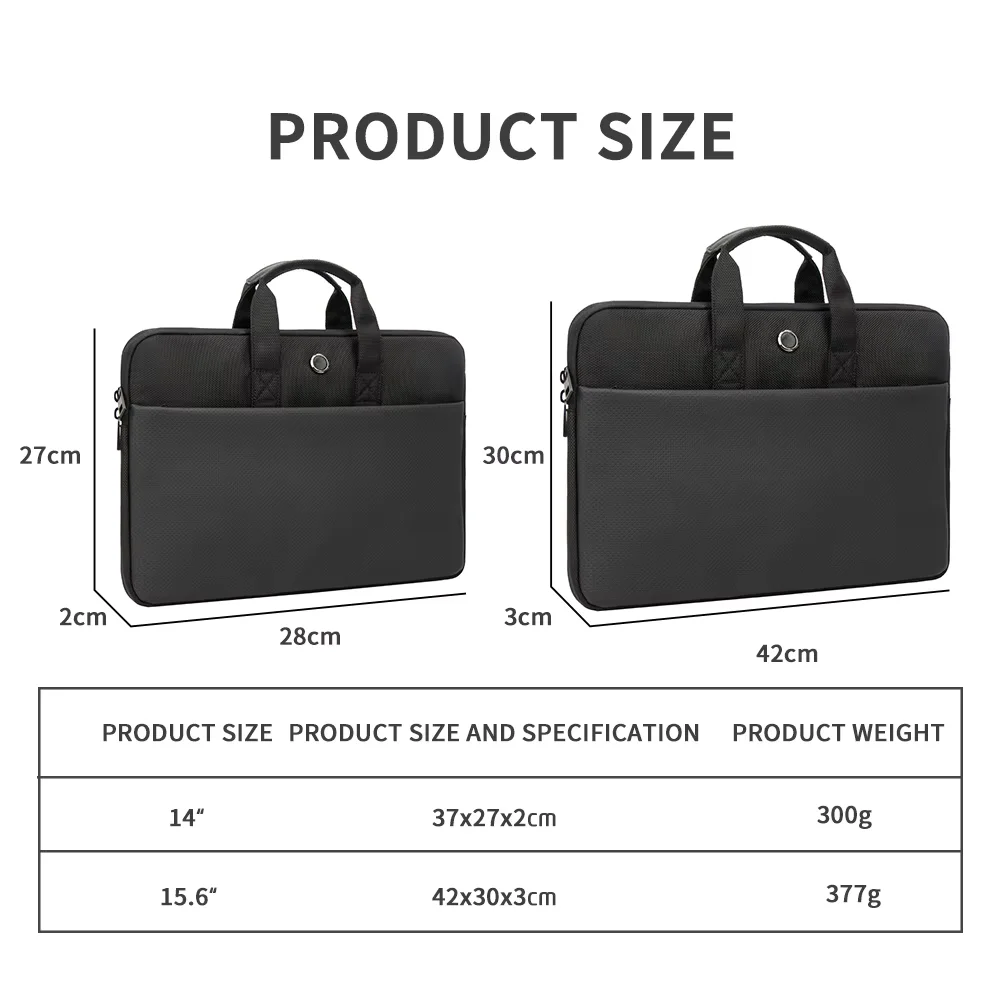 Laptop Bag 14 15.6 Inch Notebook Handbag For Macbook Case Portable Laptop Sleeve For HP Dell Acer Computer Briefcase Travel Bags - 2