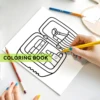 CUTE & GROOVY Bold-easy Coloring Book 24 pages for Adults Picture Book Cute Drawing Books Perfect Gift for Party and Birthday ﻿ 5