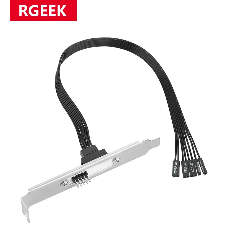 RGEEK 마더 보드 외부 전원 스위치 HDD LED 재시작 버튼 PC 케이스 섀시 용 확장 전원 케이블 PCI 배플