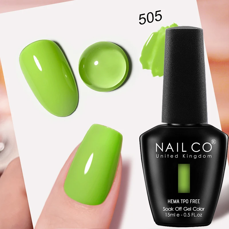 NAILCO Premium Soft Color Gel Polish - Vibrant Semi-Permanent Varnish, HEMA & TPO Free