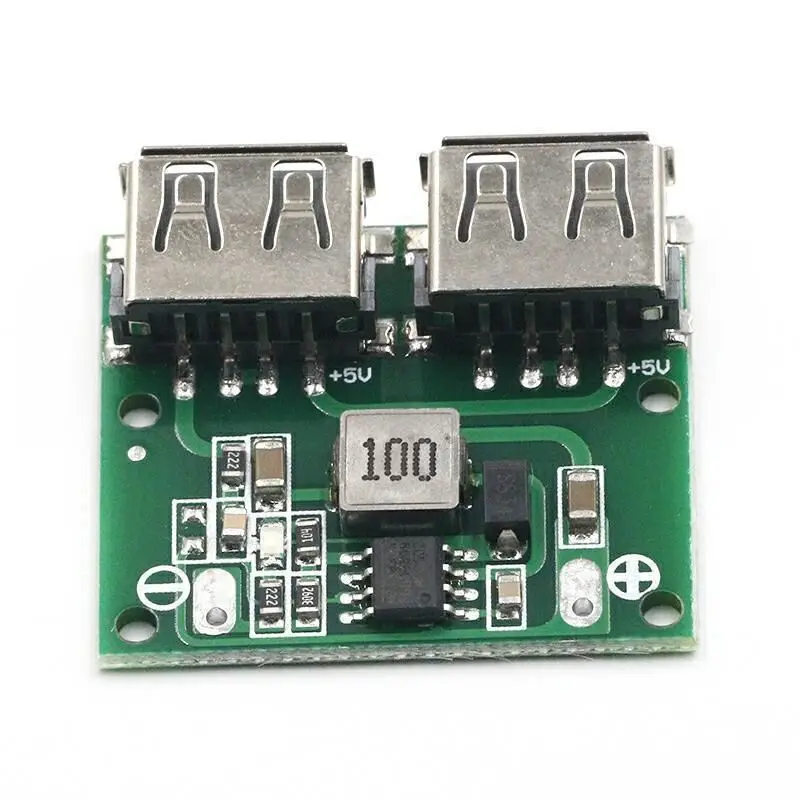 1개 9V 12V 24V  5V DC-DC 스텝다운 충전기 전원 모듈 듀얼 USB 출력 3A 벅 전압 보드 6-26V 자동 충전 레귤레이터