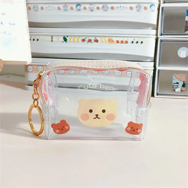 1/3PCS Pvc Material Coin Purse Clearly Visible Wallet Metal Buckle Small Jelly Bag Waterproof And Moisture Proof Luggage