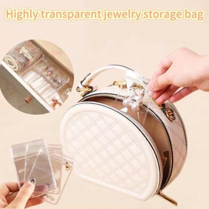 Schmuckaufbewahrungsalbum, transparentes PVC-Aufbewahrungsbuch, Ohrringe, Halskette, Armband, Ring-Aufbewahrungstasche, antioxidative Schmucktasche – Detail 1