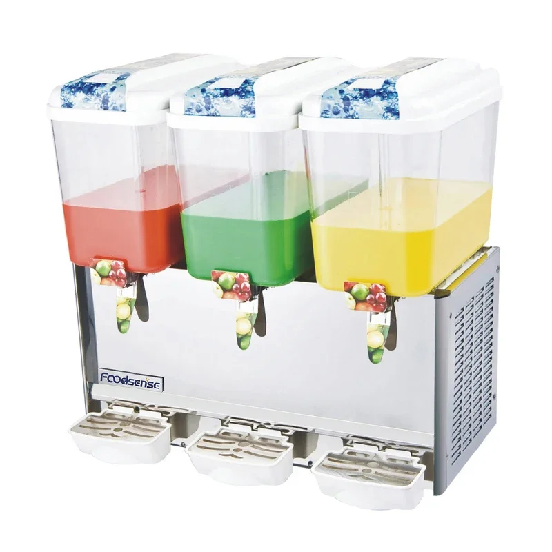 High-quality Commercial 12L*3 Juice Dispenser 3-tank Juice Soft Hot/Cold Drink Machine Orange Cola Cold Beverage Dispenser