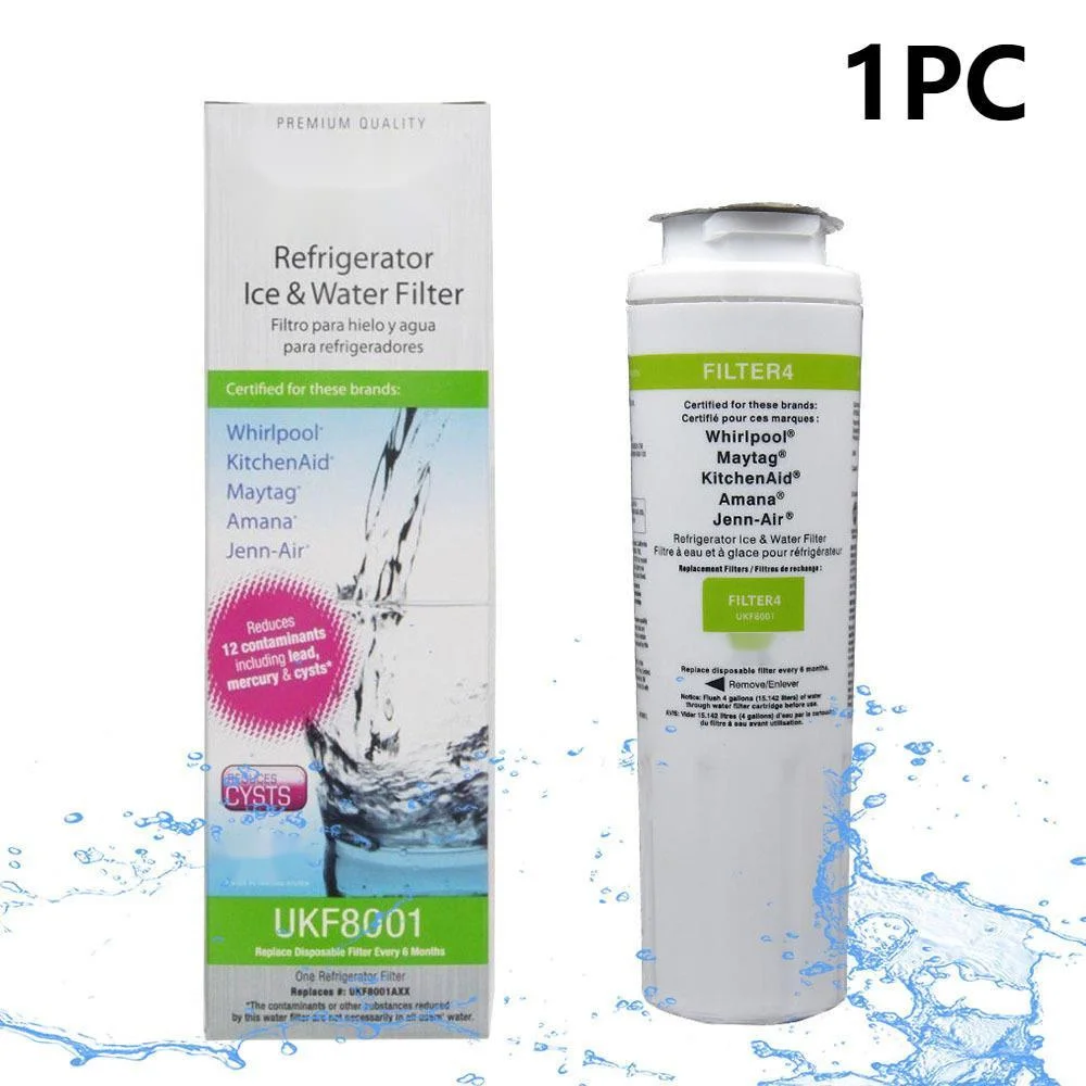 1PC Household Replacement Refrigerator Filter Strainer Cartridge For Amana WF50 Maytag Sears Kenmore UKF8001 Whirlpool EDR4RXD1