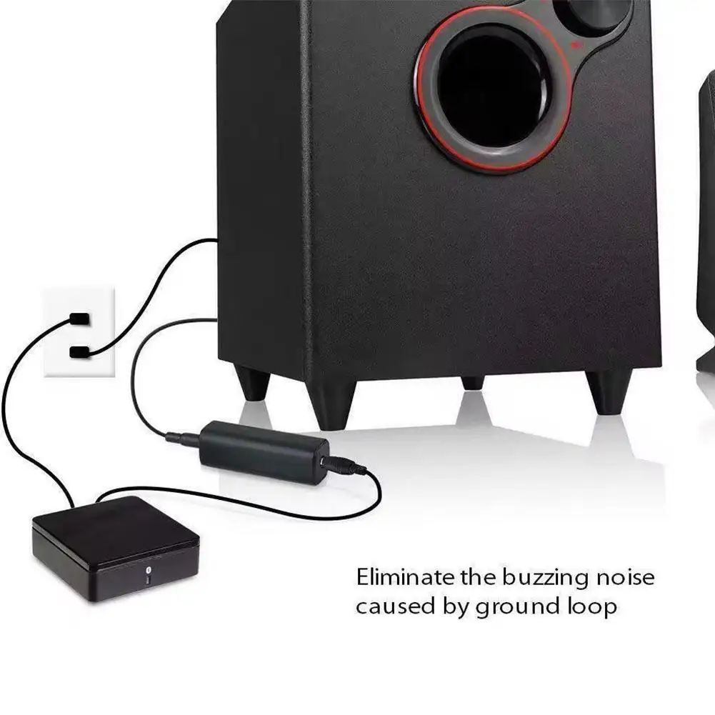 Premium Aux Audio Noise Filter - Ground Loop Isolator